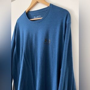 Under Armour Men’s Blue 2XL Heatgear Loose Fit Long-Sleeve Shirt